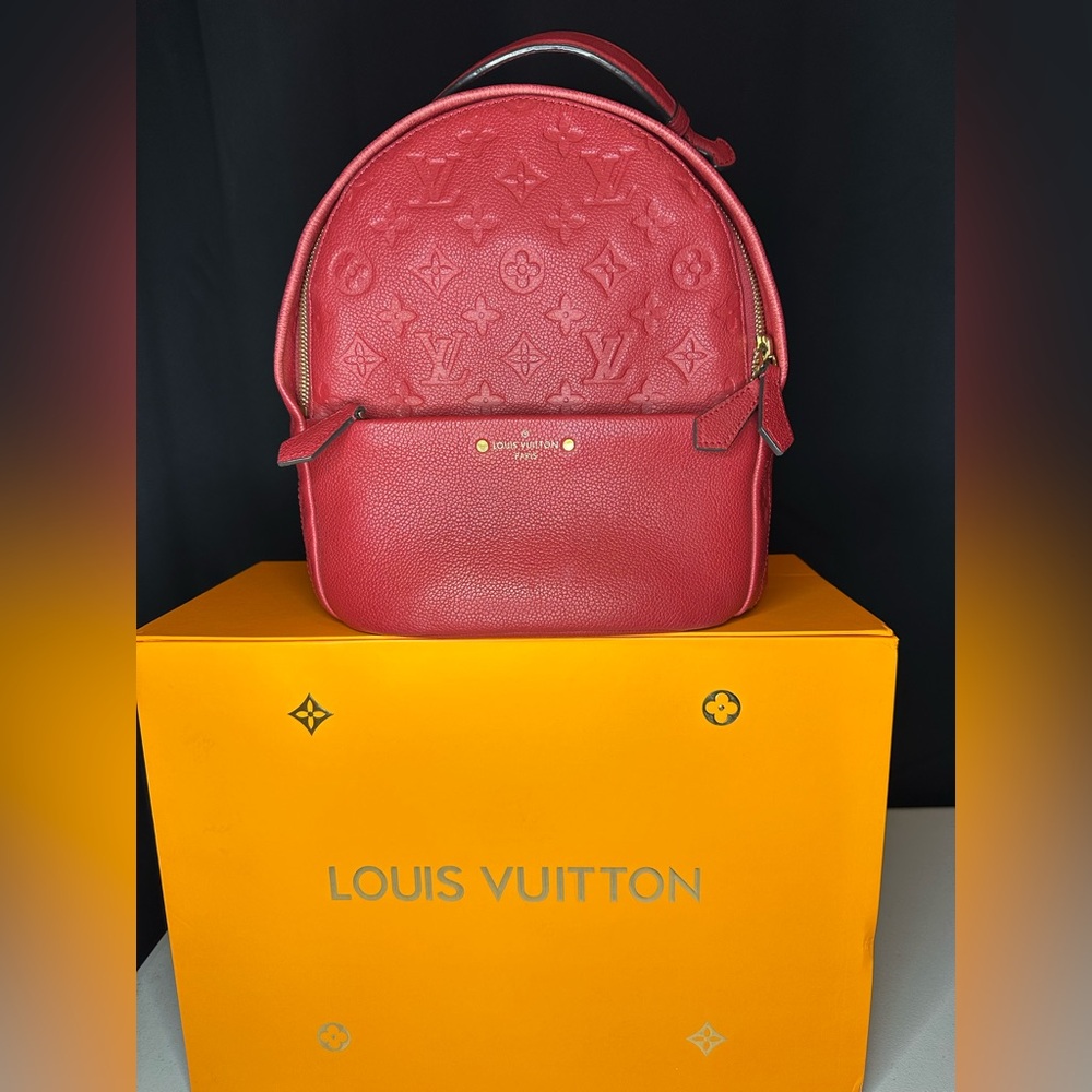 Louis Vuitton Red Leather Backpack